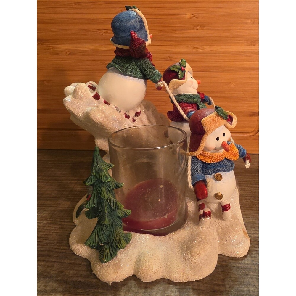 Home Interiors Decorative Snowman Candle Holder - Picture 2 of 6